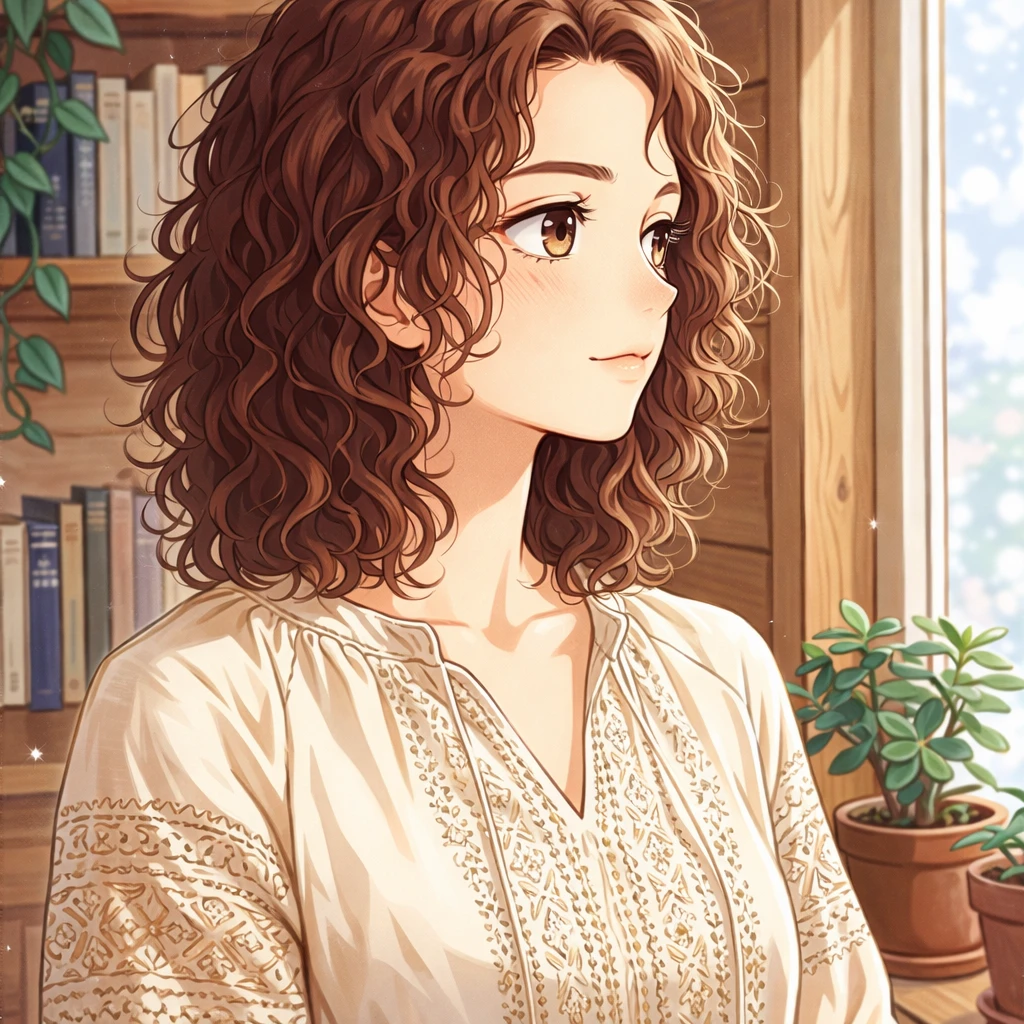 Transform this painting into a Japanese manga style.